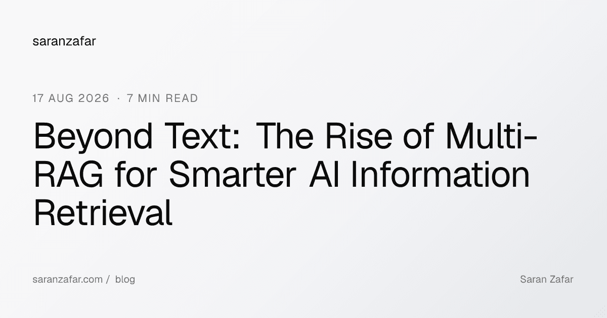 Beyond Text: The Rise of Multi-RAG for Smarter AI Information Retrieval