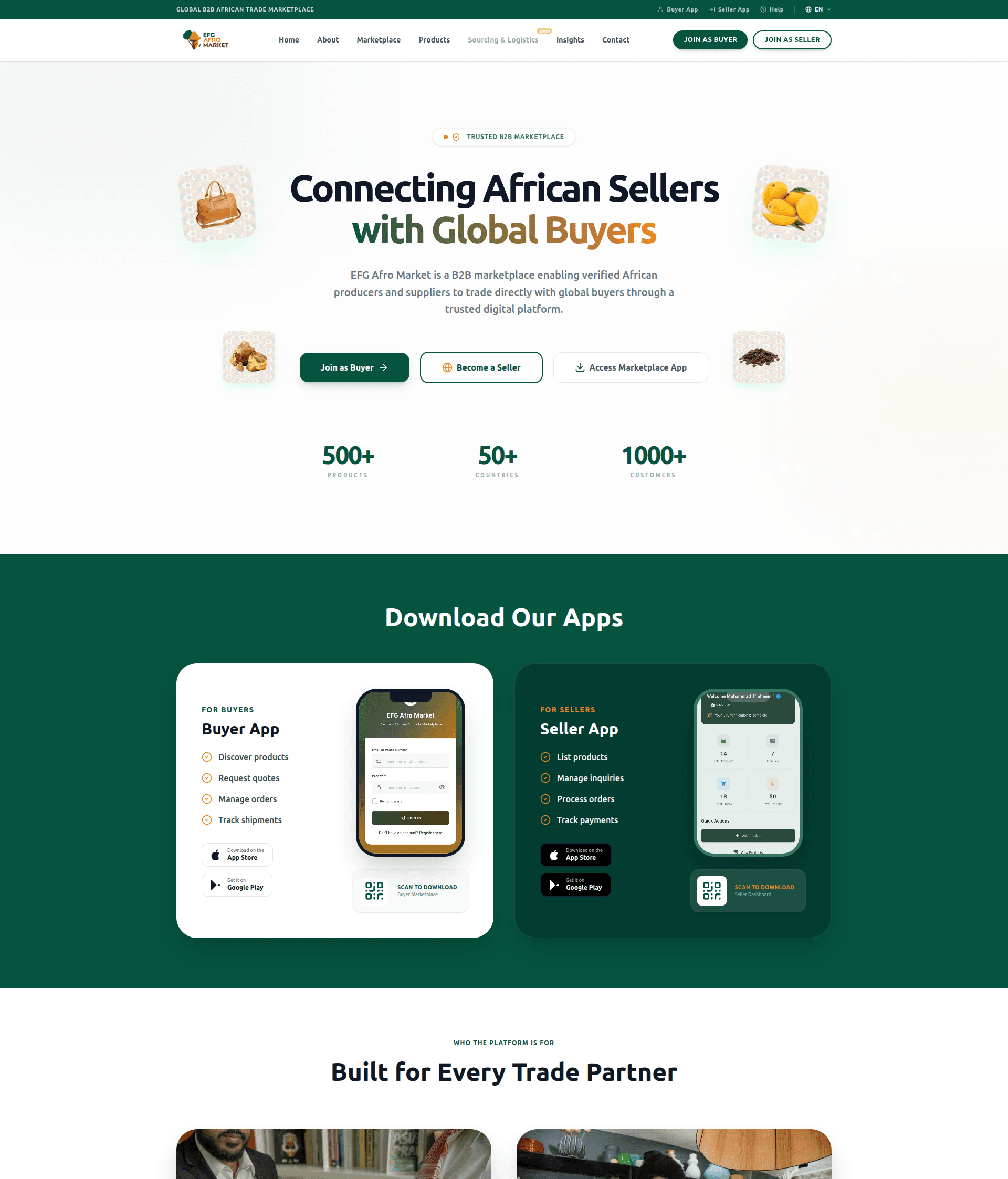 Afro Market — B2B Trade Marketplace